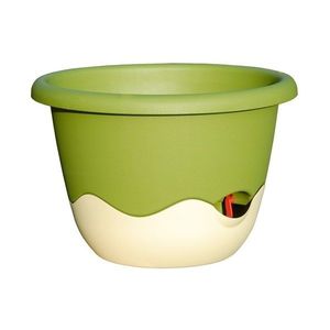 Samozavlažovací závesný kvetináč Mareta, šedá + zelená, 30 cm, Plastia, pr. 30 cm vyobraziť