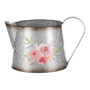 Obal na kvety Ruže, tvar kanvy, 28 x 16 x 17 cm, kov vyobraziť