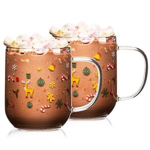 4Home Sklenený hrnček Hot&Cool Christmas time 350 ml, 2 ks vyobraziť
