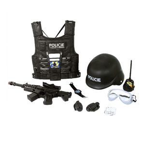 Rappa Policajná vesta s českými nápismi a príslušenstvom vyobraziť