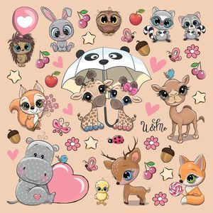Samolepiaca dekorácia Zvieratká, 30 x 30 cm vyobraziť