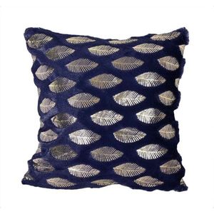 Forbyt Obliečka na vankúšik Listy modrá, 40 x 40 cm vyobraziť