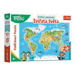 TREFL Puzzle Treflíci poznávají zvířátka světa 48 dílků vyobraziť