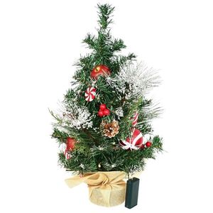 Zdobený vianočný stromček s osvetlením, 50 cm, 10 LED, teplá biela vyobraziť