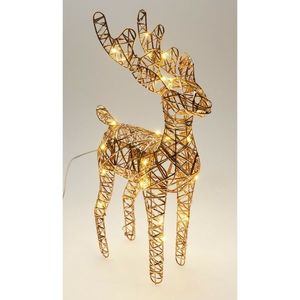 Vianočný svietiaci sob Champagne, 37 x 24 cm, 30 micro LED, na batérie, 24 cm vyobraziť