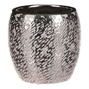 Keramický obal na kvetináč Silver pr. 17cm, strieborná vyobraziť