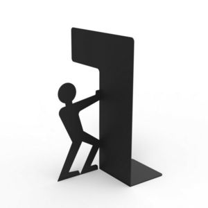 Zarážka na knihy Adam, čierna vyobraziť