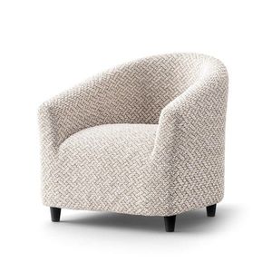 Pružný žabkovaný poťah z mikrovlákna s ratanovým vzorom na kreslo cabriolet vyobraziť