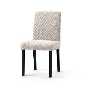 Pružný žabkovaný poťah z mikrovláknas ratanovým vzorom, na stoličku vyobraziť