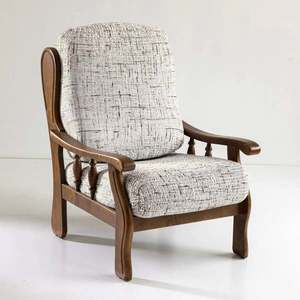 Žabkovaný poťah z mikrovlákna s textúrovou potlačou na rustikálne kreslo vyobraziť