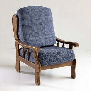 Žabkovaný poťah z mikrovlákna s textúrovou potlačou na rustikálne kreslo vyobraziť