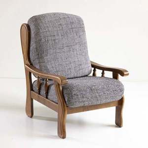 Žabkovaný poťah z mikrovlákna s textúrovou potlačou na rustikálne kreslo vyobraziť