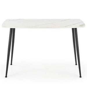 Stôl Marco 120x70 Sklo/Mdf/Oceľ – Biely/Čierna vyobraziť