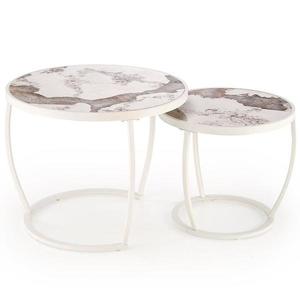 Konferenčný stolík Ines biela mramor/biela vyobraziť