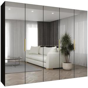 Skriňa Marbella III 250 čierna/zlatá vyobraziť