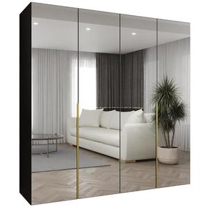 Skriňa Alicante III 200 čierna/zlatá vyobraziť