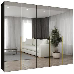 Skriňa Alicante III 250 čierna/zlatá vyobraziť