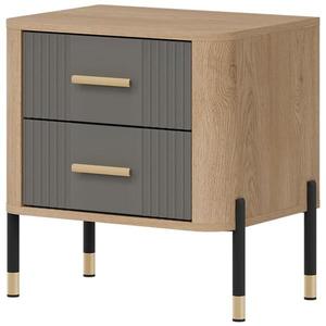 Nočný Stolík Dante Dt21 Dub Cremona/Sivý vyobraziť