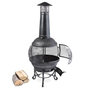 Blumfeldt Flavius, záhradný krb, liatina, 140 cm, strieborný vyobraziť