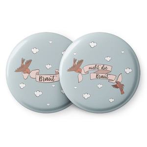 Spielehelden Odznaky Vogelschleife Dievčenská rozlúčka so slobodou 12 odznakov 5, 6 cm extra veľké Darček na dievčenskú rozlúčku so slobodou vyobraziť