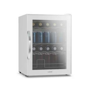 Klarstein Beersafe chladnička na nápoje so zrkadlovými sklenenými dverami | 64 x 48 cm | 85 W | 60 litrov | Biela vyobraziť