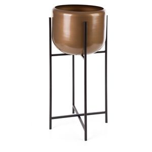 ArtFir Stojan na kvety DONICA | zlatý 28 x 66 cm vyobraziť