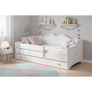 ArtAdrk Detská posteľ EMKA | biela/ružová 80 x 160 cm vyobraziť