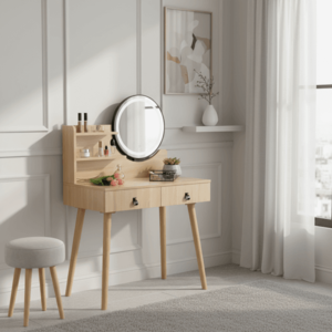 ArtJum Toaletný stolík SCANDI 3 béžová | CM-324343 vyobraziť