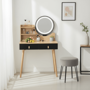 ArtJum Toaletný stolík SCANDI 2 čierna | CM-324350 vyobraziť