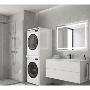 Skrinka Do Práčovne Na Práčku A Susičku - Biela vyobraziť