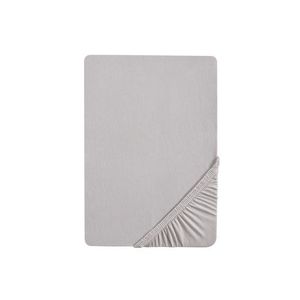 Biberna Napínacia džersejová plachta (sivá, 90 – 100 x 200 cm) vyobraziť