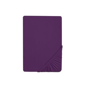 Biberna Napínacia džersejová plachta (fialová, 90 – 100 x 200 cm) vyobraziť