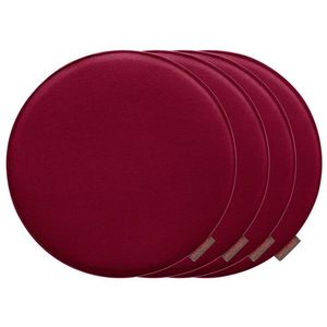 MAGMA Podložka na sedenie Avaro, 4 kusy (okrúhly, vínová) vyobraziť