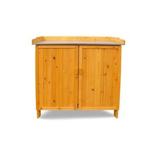 HABAU Záhradná skriňa s pracovnou plochou (prírodná) vyobraziť