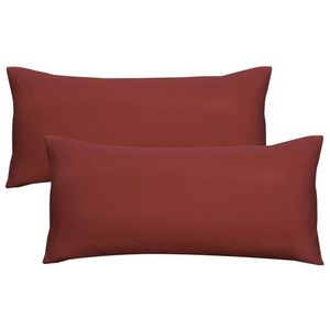 Biberna Džersejová obliečka na vankúš, 2 kusy (tehlová, 40 x 80 cm) vyobraziť