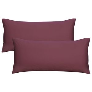 Biberna Džersejová obliečka na vankúš, 2 kusy (bordová, 40 x 80 cm) vyobraziť