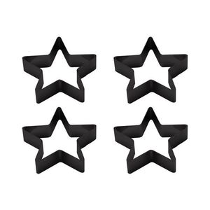 ECHTWERK Pomôcka na prestieranie stola (krúžky na obrúsky \"hviezda\" z ed, čierna, 4-dielna súprava) vyobraziť