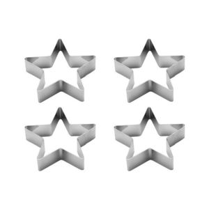 ECHTWERK Pomôcka na prestieranie stola (krúžky na obrúsky \"hviezda\" z ed, ušľachtilá oceľ, 4-dielna súprava) vyobraziť