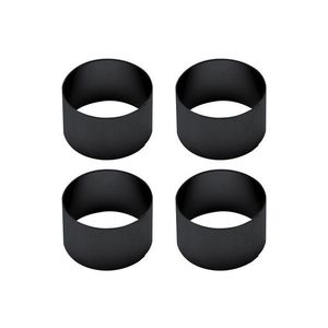 ECHTWERK Pomôcka na prestieranie stola (krúžky na obrúsky \"okrúhle\" z ede, čierna, 4-dielna súprava) vyobraziť