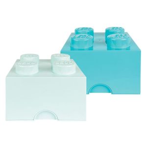 LEGO Úložný box, stohovateľný, 2 x 4 gombíky (aqua light blue/medium azur) vyobraziť