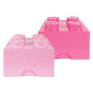 LEGO Úložný box, stohovateľný, 2 x 4 gombíky (light purple/bright purple) vyobraziť