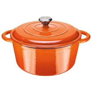 ERNESTO® Liatinový hrniec, Ø 25 cm (oranžová) vyobraziť