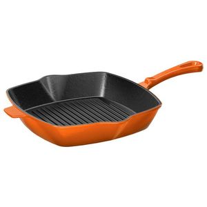 ERNESTO® Liatinová grilovacia panvica, 24, 5 x 24, 5 cm (oranžová) vyobraziť