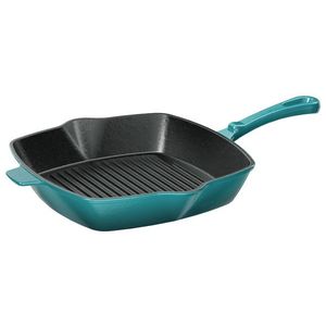 ERNESTO® Liatinová grilovacia panvica, 24, 5 x 24, 5 cm (petrolejová) vyobraziť