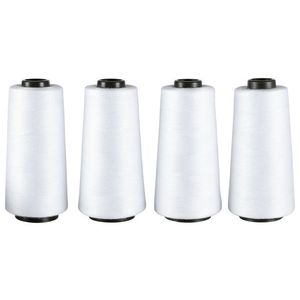 crelando® Overlockové šijacie nite, 4 kusy (biela) vyobraziť