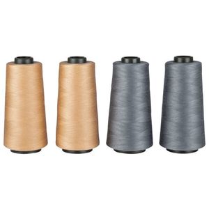 crelando® Overlockové šijacie nite, 4 kusy (béžová/sivá) vyobraziť