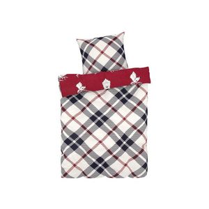 LIVARNO home Zimná džersejová posteľná bielizeň, 155 x 220 cm (sob/červená) vyobraziť