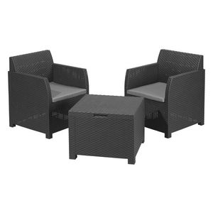 LIVARNO home Súprava nábytku na balkón PreZero, 3-dielna vyobraziť