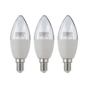 LIVARNO home LED žiarovky (sviečka, 6W, E14, transparentná, 3 kusy) vyobraziť