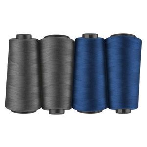 crelando® Overlockové šijacie nite, 4 kusy (sivá/modrá) vyobraziť